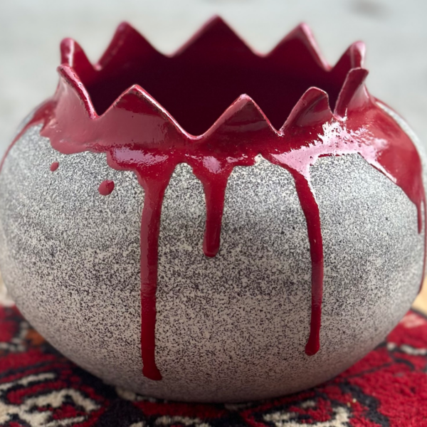 Artist: Mubarra Ahmadyar Title: Trauma Granate I Size: Three Dimensional Medium: Ceramic with wool carpet Price: NFS