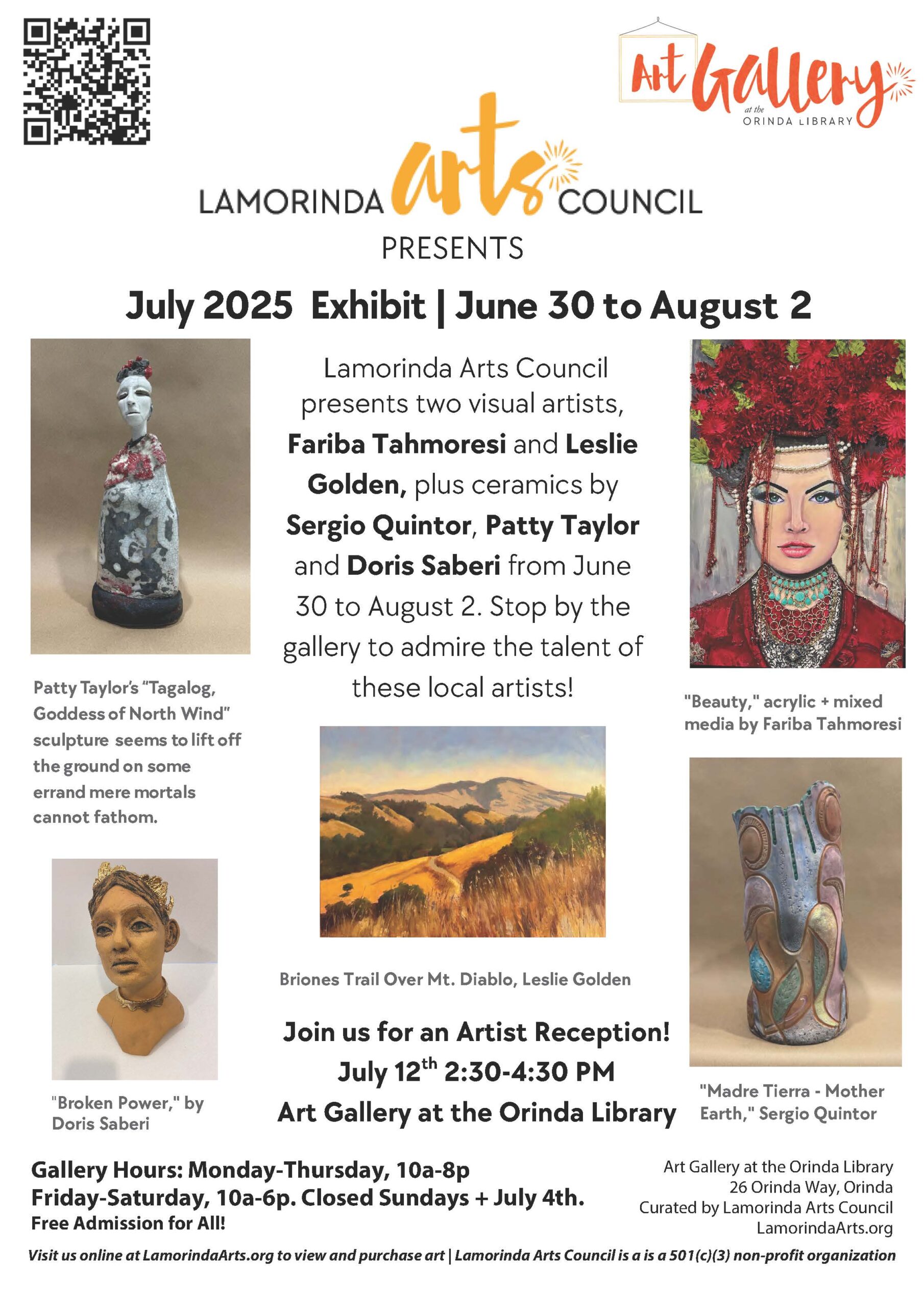 Poster describing the upcoming art exhibition.