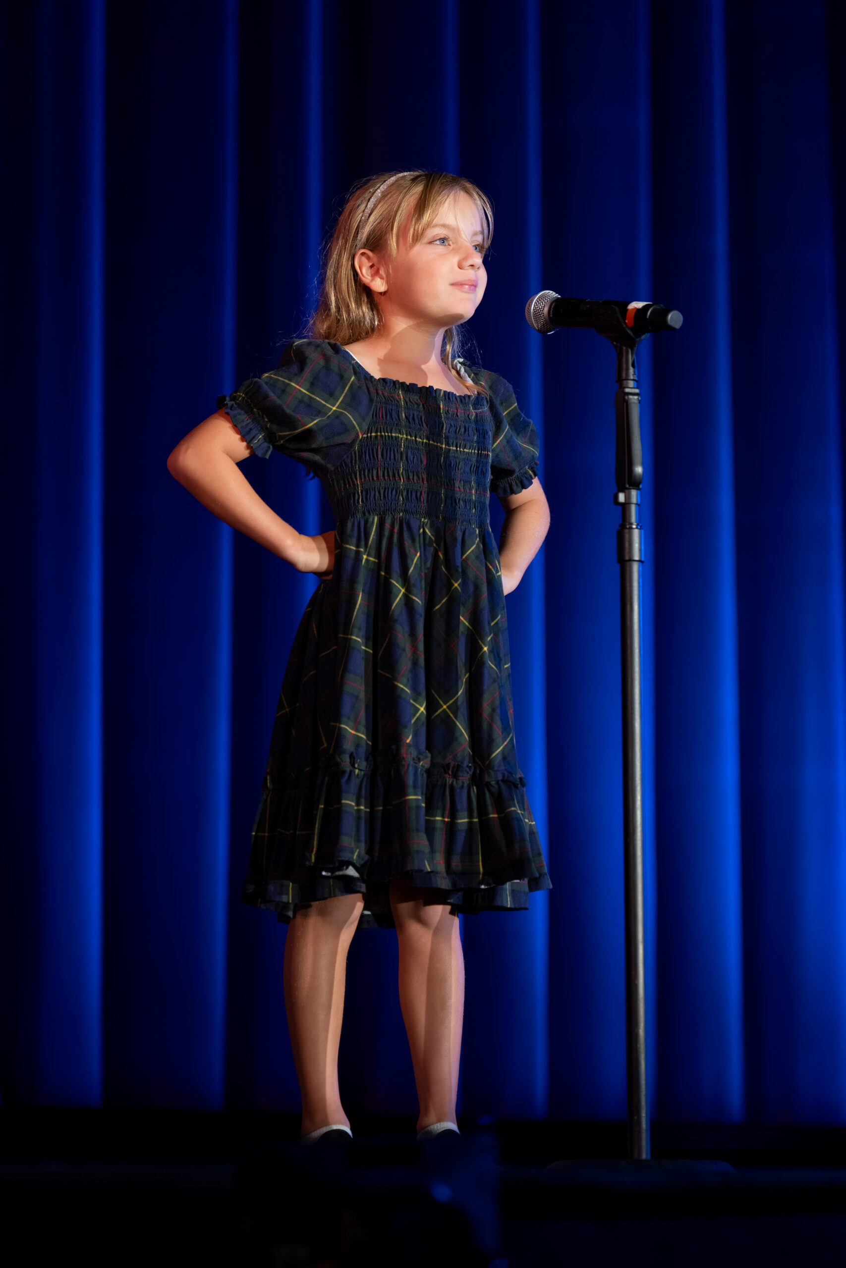 Photo shows a Lamorinda Idol winner performing onstage