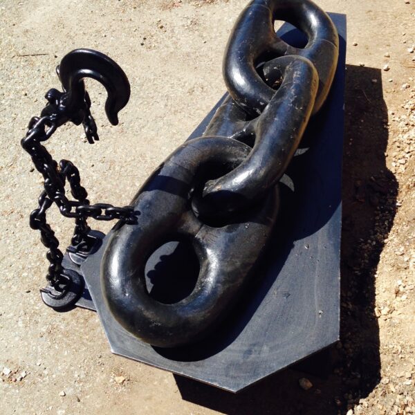 Image showing dark steel sculpture in the shape of chains