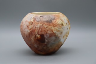 Kate Chenok - Saggar Fired Globe with Leaf Patterns