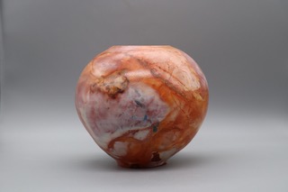 Kate Chenok - Saggar Fired Globe With Copper and Iron Splashes
