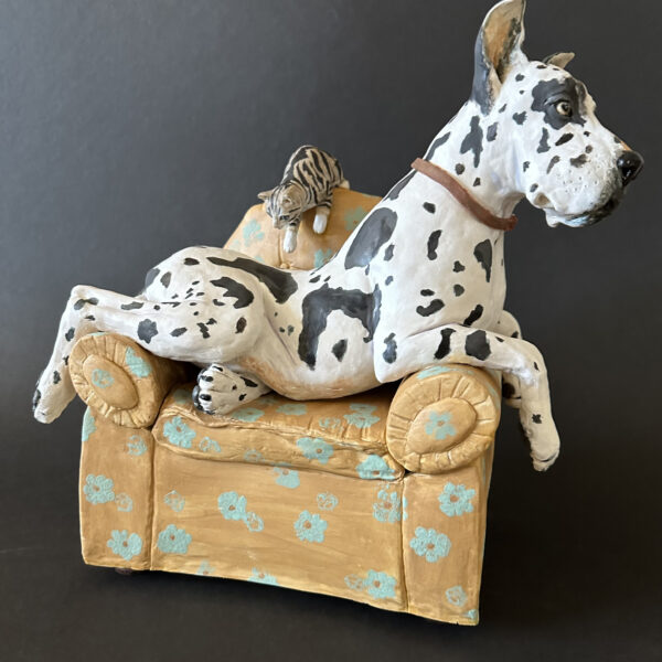 Bonnie Fry - Great Dane in Chair