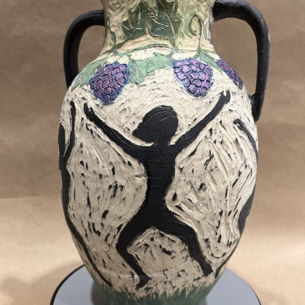 Anne Shulenberger - Vase With Dancers and Grapes