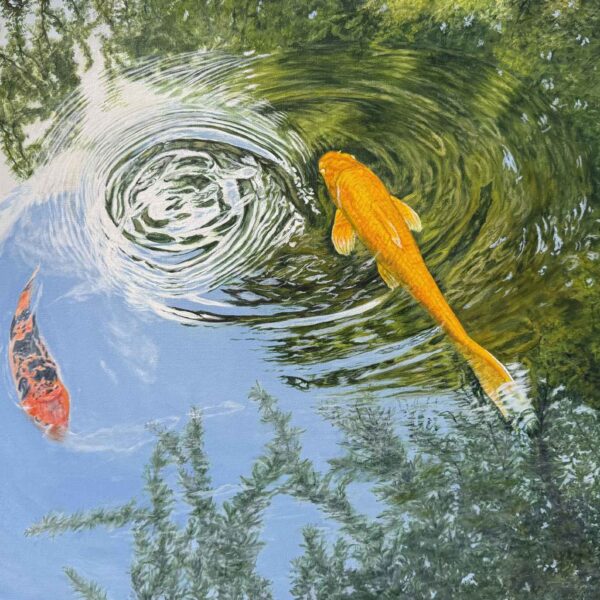 Sharon Tama - Reflections On A Koi Pond (Triptych)