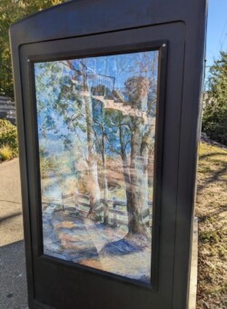 This painting by George Ehrenhaft is on the Bart trail.