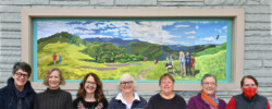 CVS mural project "It’s in Our Nature”, a collaborative painting by Bay Area Studio Artists: Suzun Almquist, Jeanette Crawford Baird, Ellen Reintjes, Ruth Stanton, Joanne Taeuffer, Sharon Tama and Marcy Wheeler