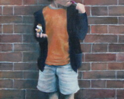 Artist: Nicole Reader
Title: Outside the Candy Store
Media: Acrylic on canvas
Size: 11” x 14”
Price: $500