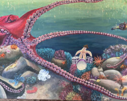 Artist: Ellen Reintjes
Title: Octopuses Garden
Media: Acrylic on canvas
Size: 18” x 36”
NFS