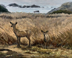 Artist: Ruth Stanton
Title: "Mama Deer & Fawn"
Media: Acrylic on canvas
Dimensions: 30" x 40"
Price: $1,800