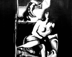 Title: “Anticipation”
Dimensions: 14” x 12”
Medium: Ink on paper
Price: $600