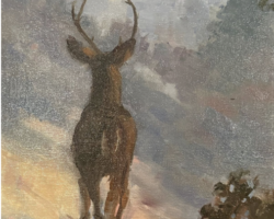 Artist: Leslie Golden
Title: "Assessing the Valley"
Medium: Oil on Canvas
Size: 9" x 12"
Price: $300