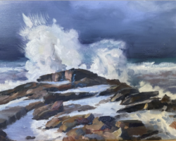 Artist: Leslie Golden
Title: "Crashing Cacophony"
Medium: Oil on Canvas
Size: 11" x 14"
Price: $375 Framed