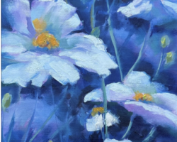 Artist: Leslie Golden
Title: "Majestic Matilija Poppies"
Medium: Oil on Canvas
Size: 12" x 24"
Price: $550