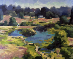 Artist: Leslie Golden
Title: "Turtle Lake"
Medium: Oil on Canvas
Size: 11" x 14"
Price: $375 Framed