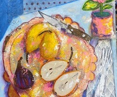 Artist: Lois Reynolds Mead
Title: One Fig
Medium: Acrylic Collage
Size: 16” x 16”
Price: $200