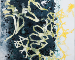 Artist: Bushra Gill
Title: Bending Structures Yellow
Size: 15" x 22"
Medium: Vitreograph Print with Embossed Monoprint, Silkscreen & Hand Painting
Price: $450