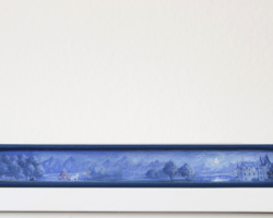 Artist: Hedaya Hasan
Title: Blue Fairytale
Size: 8 x 1 x 6.25
Medium: Watercolor on Book Edge
Price: $440