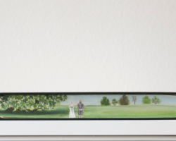 Artist: Hedaya Hasan
Title: Emma
Size: 8 x 1 x 5
Medium: Watercolor on Book Edge
Price: $535