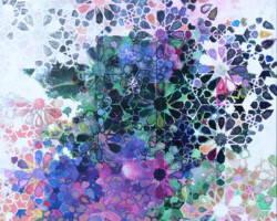 Artist: Bushra Gill
Title: Glory Spreading
Size: 24" x 30"
Medium: Acrylic & Silkscreen on Canvas
Price: $1,500
