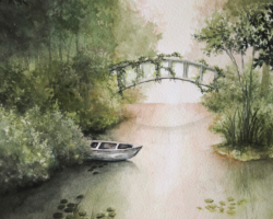 Artist: Hedaya Hasan
Title: Golden Light
Size: 8 x 10
Medium: Watercolor on Paper
Price: $650