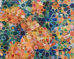 Artist: Bushra Gill
Title: Poppies Ordered
Size: 12" x 12"
Medium: Acrylic, Silkscreen on Canvas
Price: $350