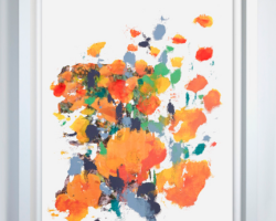 Artist: Bushra Gill
Title: Poppy Mesh
Size: 16" x 20" Framed
Medium: Acrylic & Silkscreen on Canvas
Price: $250