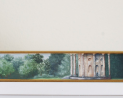 Artist: Hedaya Hasan
Title: Pride and Prejudice
Size: 7.75 x 1.5 x 5
Medium: Watercolor on Book Edge
Price: $870