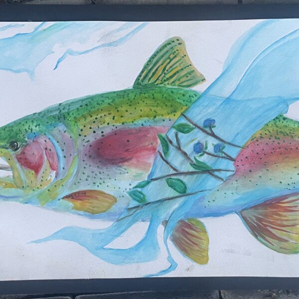 Ori Rogers - Rainbow Trout and Dahlias
