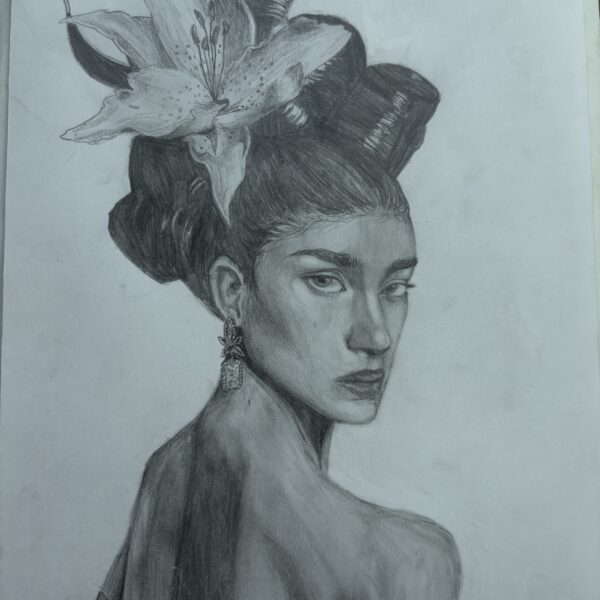 Saihba Virdi - Woman with a Flower